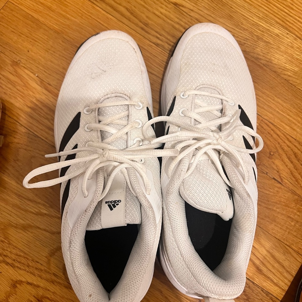 Adidas Men's White and Black Sneakers